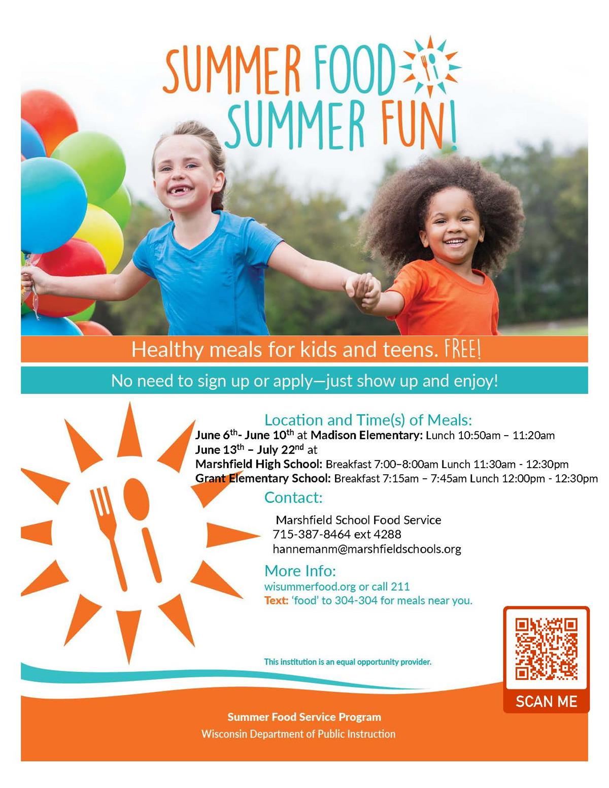 Summer Food Service Program Flyer